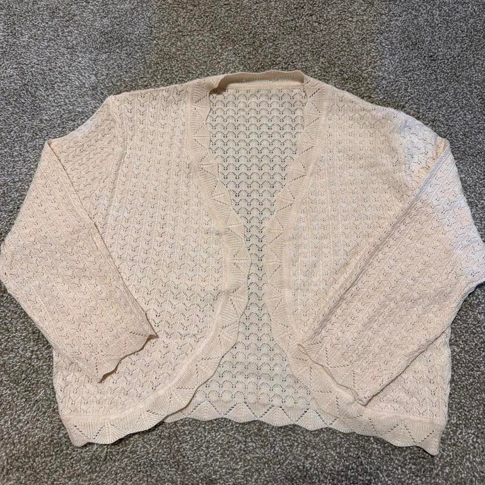merino wool crochet cardigan kids size small